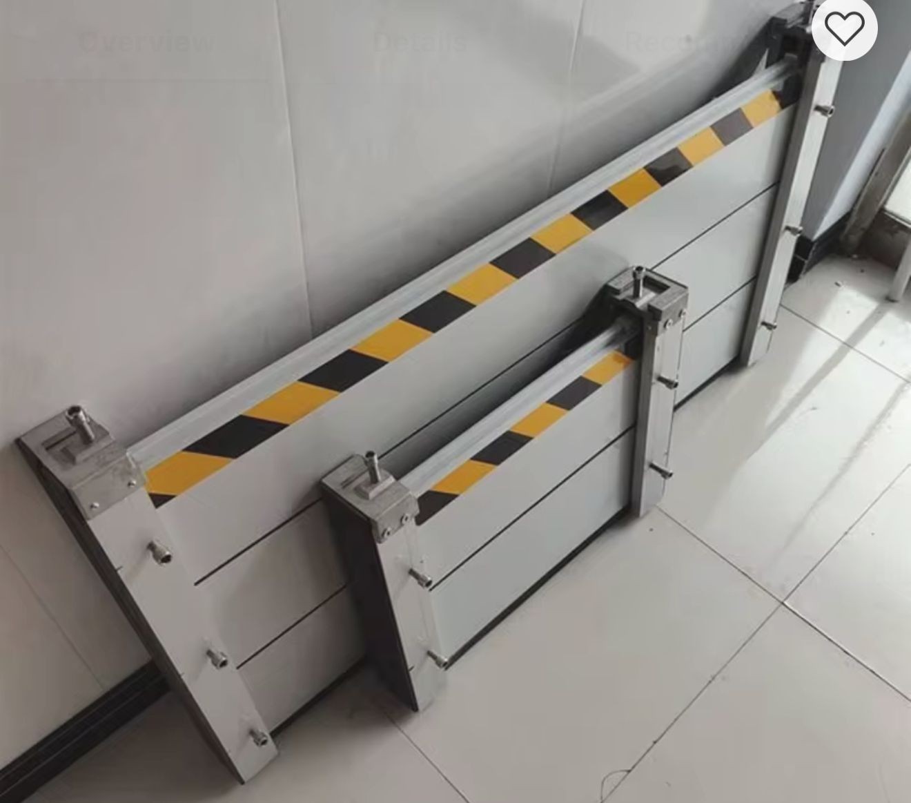 Aluminum water barricades installed